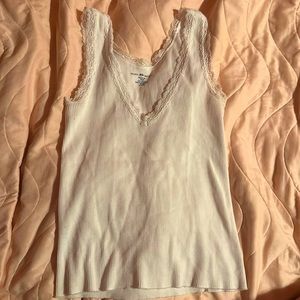 Brandy white lace top